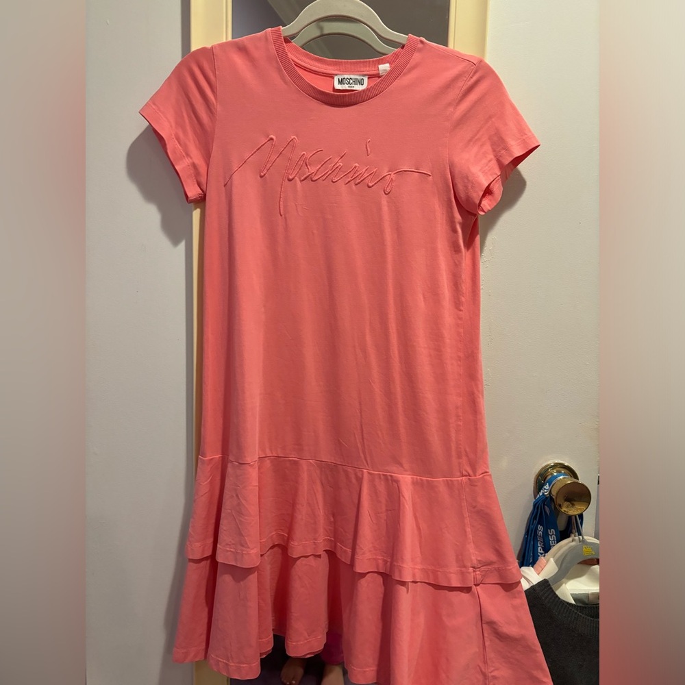 Moschino Coral Ruffle Dress